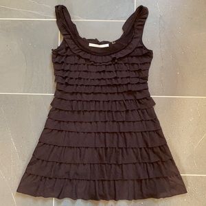 Susana Monaco Plum Ruffle Dress